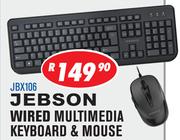 Jebson Wired Multimedia Keyboard & Mouse JBX106