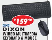Dixon Wired Multimedia Keyboard & Mouse DNX101