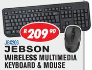Jebson Wireless Multimedia Keyboard & Mouse JBX206