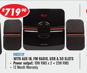 Dixon 2.1 Channel Multimedia Speaker System With Subwoofer & 2 Speakers DN3312F
