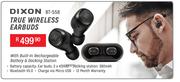 Dixon True Wireless Earbuds With Built In Rechargeable Battery & Docking Station BT-558
