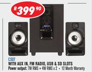 Dixon 2.1 Channel Multimedia Speaker System With Subwoofer & 2 Speakers CS07