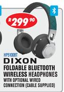 Dixon Foldable Bluetooth Wireless Headphones With Optional Wired Connection(Cable Supplied) HP5100BT