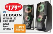 Jebson USB 2.0 PC Speakers With RGB LED Light Show N01