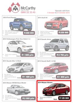McCarthy Call-A-Car (1 Oct - 31 Oct 2015), page 1
