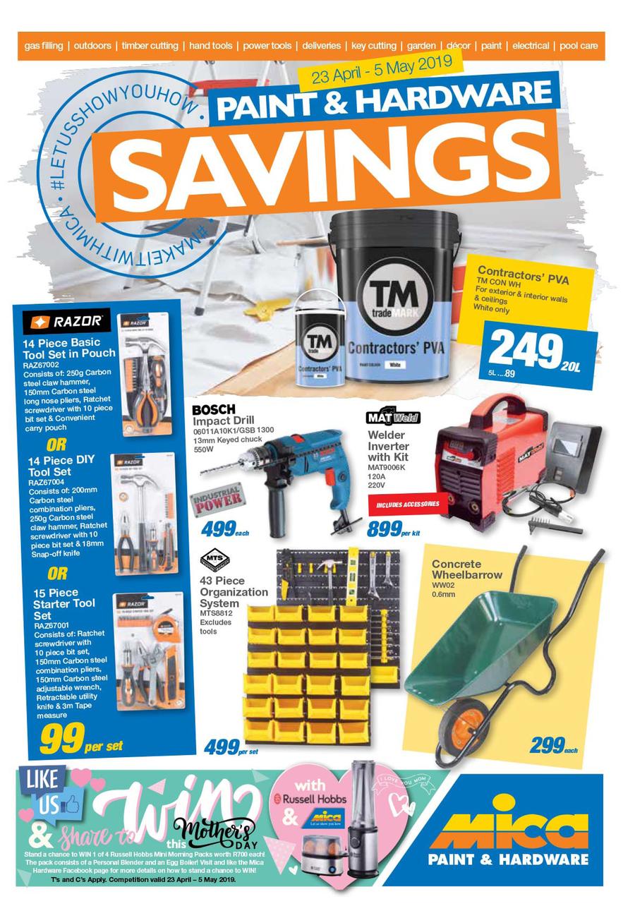 Mica National : Paint & Hardware Savings (23 Apr - 05 May 2019) — m ...