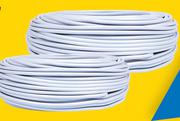1.5mm Flat Twin And Earth Cable (White)  FTE15W100/25W 100 P14-152FTE-WH/252FTE-WH-100m Roll Each