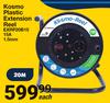 Kosmo Plastic Extension Reel 15A 1.5mm EXRP20B15