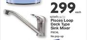 Splashworks Pisces Loop Deck Type Sink Mixer PSC4L-Each