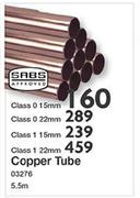 Copper Tube Class 0 22mm