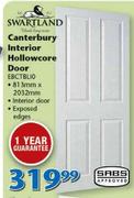 Swartland Canterbury Interior Hollowcore Door EBCTBLIO-813mmx2032mm