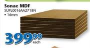 Sonae MDF 16mm SUPL0016AA2718N-Each
