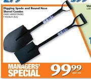 Digging Spade And Round Nose Shovel Combo Medium Duty ZA001-A002COMBO-Per Set