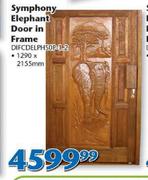 Symphony Elephant Door In Frame 1290x2155mm DIFCDELPHS0P-1-2