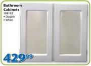 Bathroom Cabinets Double White 108102