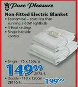 Pure Pleasure Double Non-Fitted Electric Blanket 110x150cm