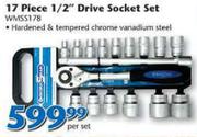 Worksman 17 Piece 1/2" Drive Socket Set WMSS178-Per Set