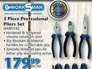 Worksman 3 Piece Professional Pilers Set WMPS183-Per Set