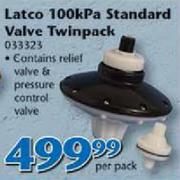 Latco 100kPa Standard Valve Twinpack 033323-Per Pack