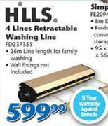 Hlls 4 Lines Retractable Washing Line