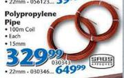Polypropylene Pipe 15mm