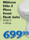 Hibiscus White Elite 2 Piece Front Flush Suite