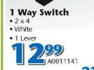 Waco Way Switch 2x4 White 1 Lever A0011141