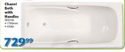 Chanel bath With Handles 1700mm White