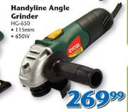 Ryobi Handyline Angle Grinder 115mm 650W HG-650