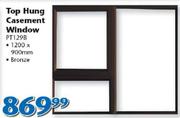 Top Hung Bronze Casement Window PT129B-1200 x 900mm