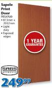 Swartland Sapele Print Door PRSAPL10