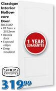 Swartland Classique Interior Hollowcore Door EBCS5L10