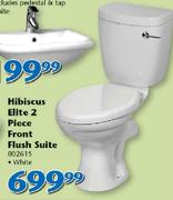 Hibiscus Elite 2 Piece Front White Flush Suite