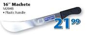 16" Machete Plastic Handle M204B