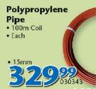 SABS Polypropylene Pipe 100m Coil 15mm-Each