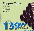 SABS Copper Tube 5.5m 460/0 15mm-Each