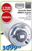 Econoflo Dual 600Kpa Geyser ESG-150