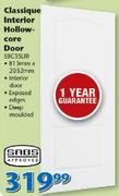 Classique Interior Hollowcore Door EBCSSL10