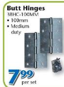 Butt Hinges 38HC-100MM-Per Set