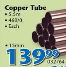 SABS Copper Tube 5.5m 460/0 15mm-Each