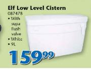 Elf Low Level Cistern With Supa Flash Valve White 9L