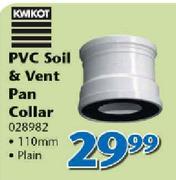 PVC Soil & Vent Pan Coller 110mm Plain