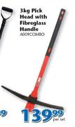 3Kg Pick Head With Fiberglass Handle A009COMBO-Per Set