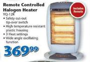 Elements Remote Controlled Halogen Heater YQ-12R