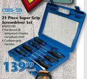 Worksman 21 Piece Super Grip Screwdriver Set WMSS180-Per Set
