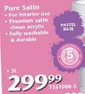 Colour 5Ltr Pure Satin TSS1000-5