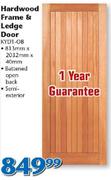 Hardwood Frame & Ledge Door KYD1-0B