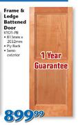 Frame & Ledge Battened Door KYD1-PB