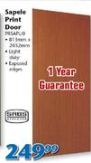 Sapele Print Door PRSAPL10