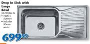 Drop In Sink With Large Bowl DC1050A-1L